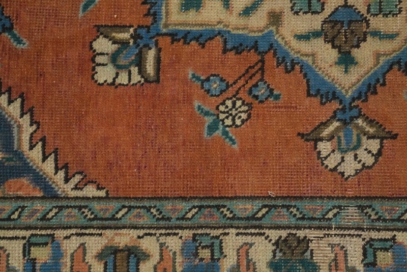 Orange Traditional Wool Medallion Accent Rug 3x5 ft Hand-knotted Carpet gallery