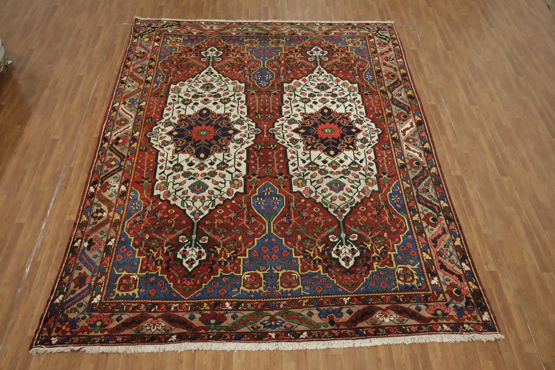 Antique Vegetable Dye Floral Large Rug 11x14 Ft Handmade Geometric Wool Carpet gallery