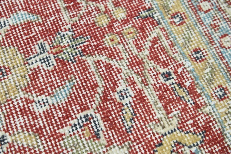 Vintage Turkish Runner Rug 2x6ft Wool Anatolian Handmade Hallway Oushak RED gallery