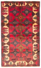 Vintage 3’6″ x 6’1″ Traditional Hand Knotted Vegetable Dye Wool Area Rug