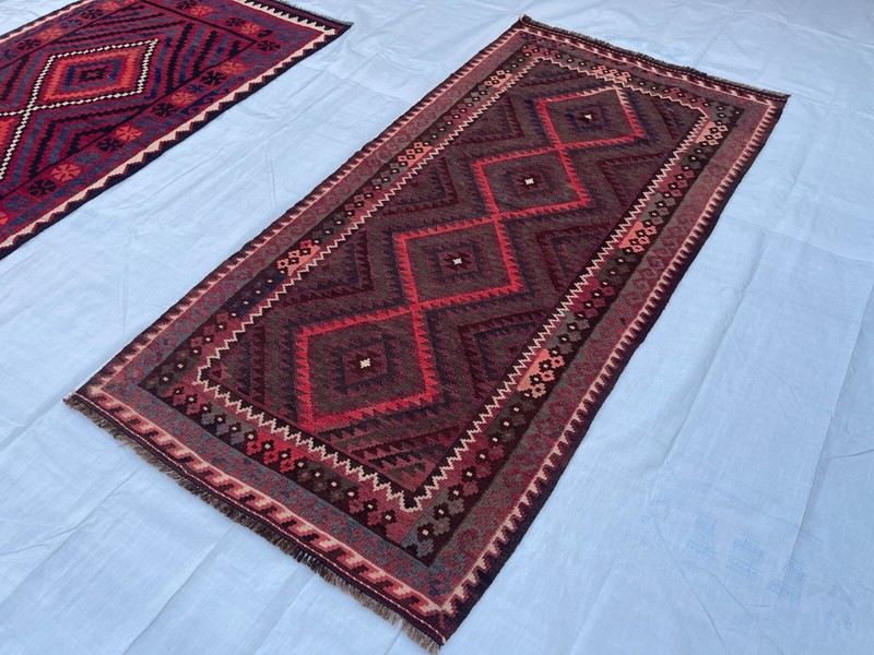 Faded Terracotta Afghan 4x7 Turkmen Maimana Veg Dyes Wool Antique Oriental Rug gallery