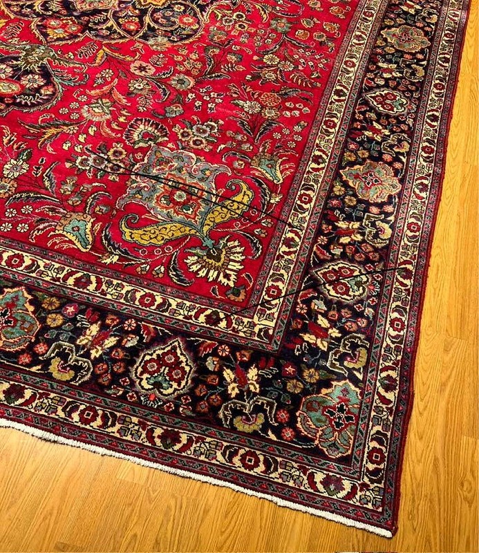 9.6 x 12.8 HAND KNOTTED _High Quality Antique 1930s Rug _FINE SOFT NATURAL WOOL gallery