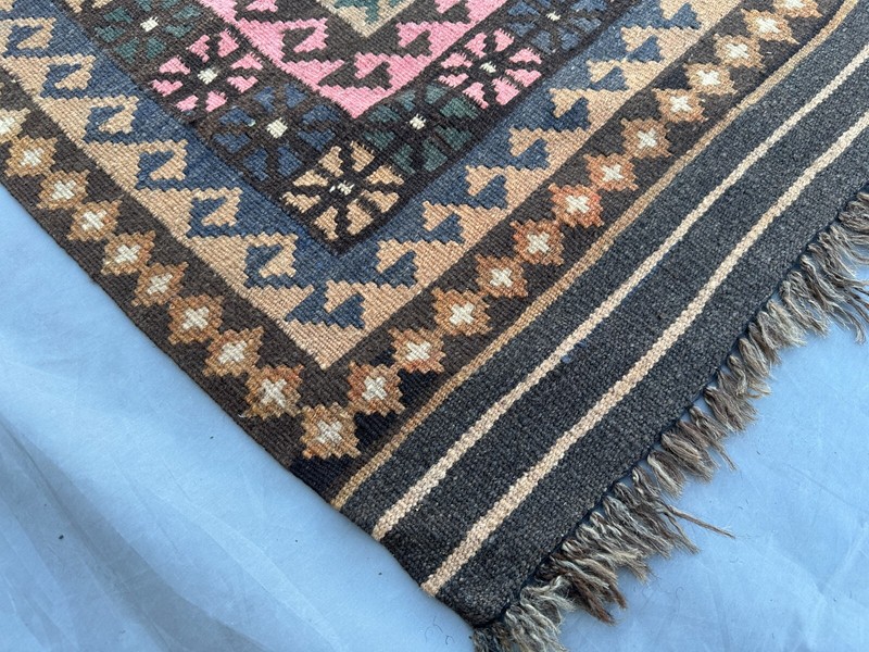 Traditional 3'4 x 9'5 Afghan Vintage Handwoven Tribal Hallway Kilim Rug Runner gallery