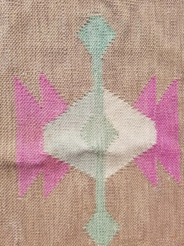 Vintage Handmade Traditional Geometric Multicolor Kilim Rug Carpet 5.6x3.9ft gallery
