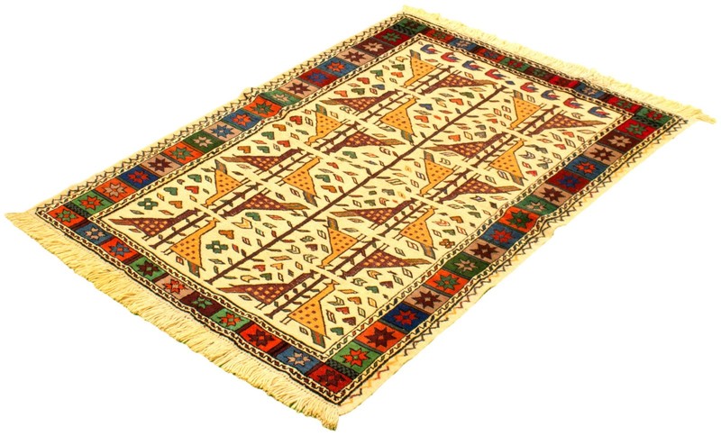 Vintage Traditional Hand-Knotted Area Rug 4'1" x 5'11" Oriental Wool Carpet gallery