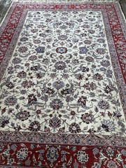 Pre-owned Hand Made Wool Pakistan Isfahaan Design Floral Rug 6 X 10