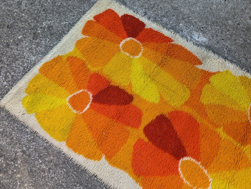 Vintage Carpet Rug Shag 150 X 90 70S Space Age Op Art Retro Bridge K43 gallery