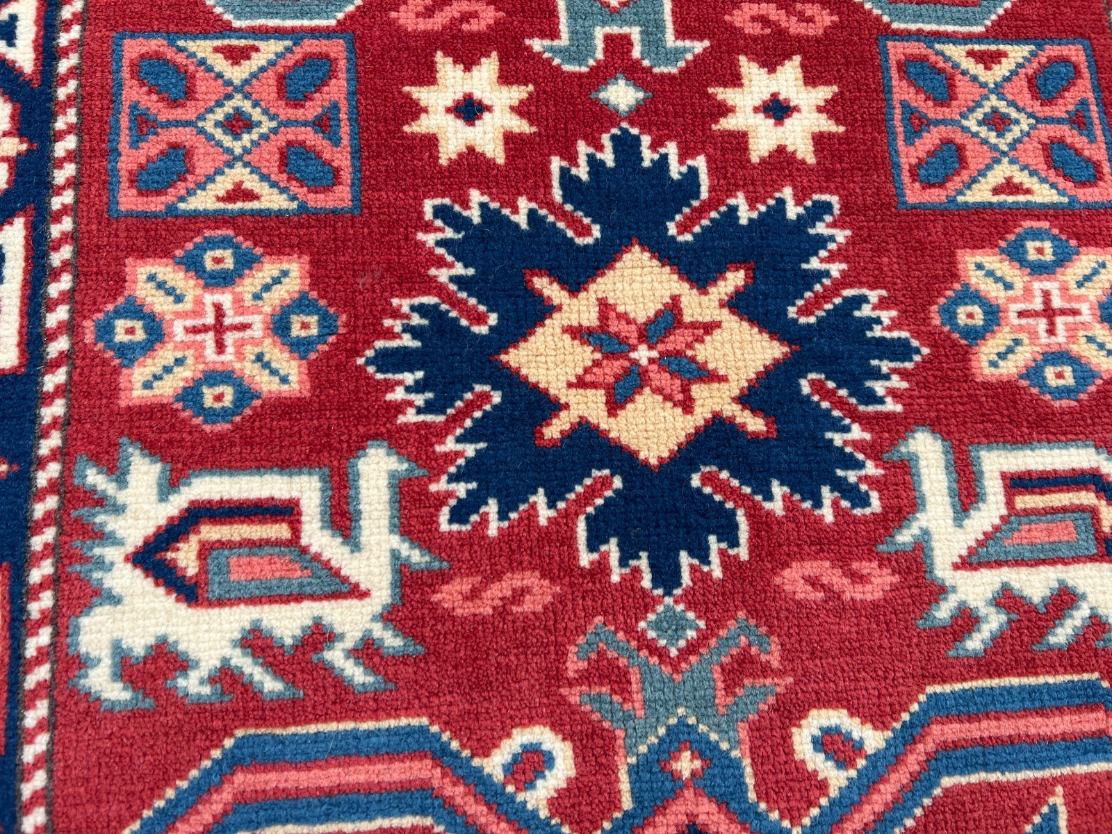 COLLECTORS' ITEM Antique Natural Vegetable Dye Dragon Kazak Azerbaijan Carpet gallery