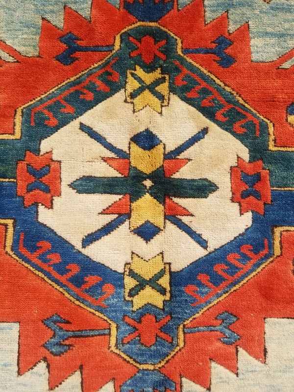 Vintage Distressed Hand Made Traditional Oriental Wool Orange Rug 197x151cm gallery