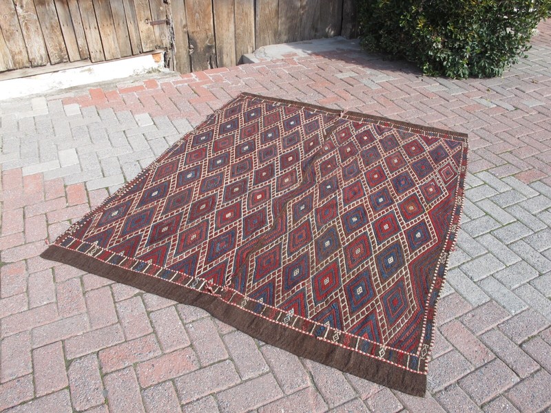 Square Kilim Rug , Vintage Boho Rug, Turkish Kilim Rug,Antique Natural Dye kelim gallery