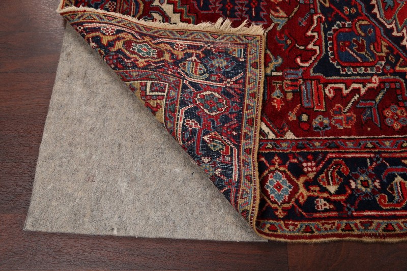Antique Geometric Area Rug 5x6 Ft Handmade Traditional Wool Red Medallion Rug gallery