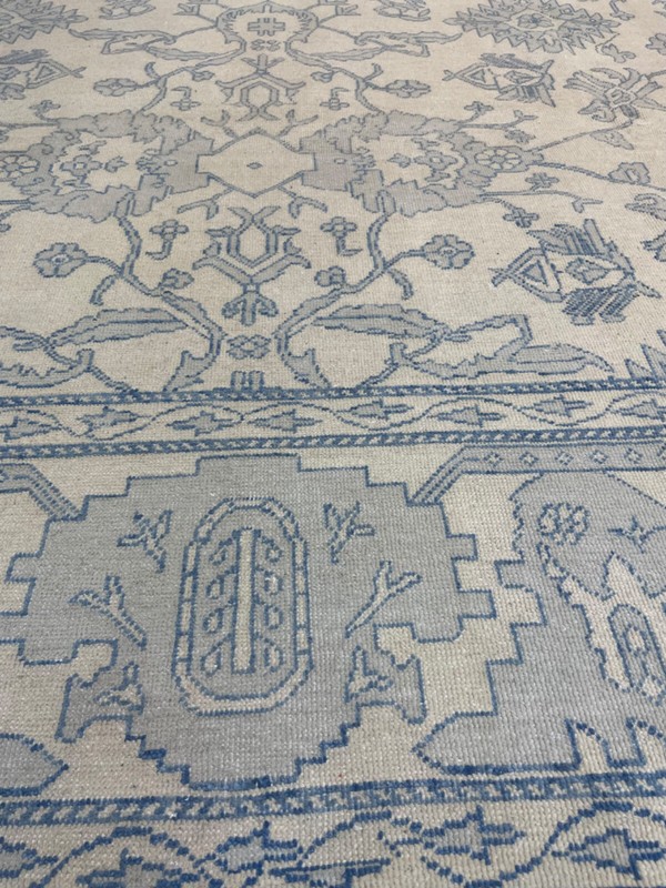 Antique Oriental Hand-Knotted Wool Area Rug Turkish Oushak 8'1" x 9'11" gallery