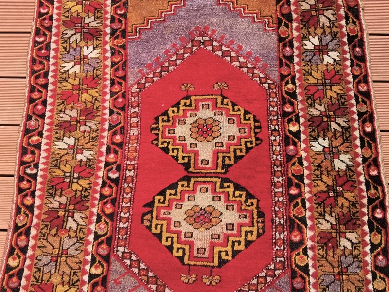 Antique, splendid prayer rug, Anatolia around 1920, 66 x 42 in. gallery