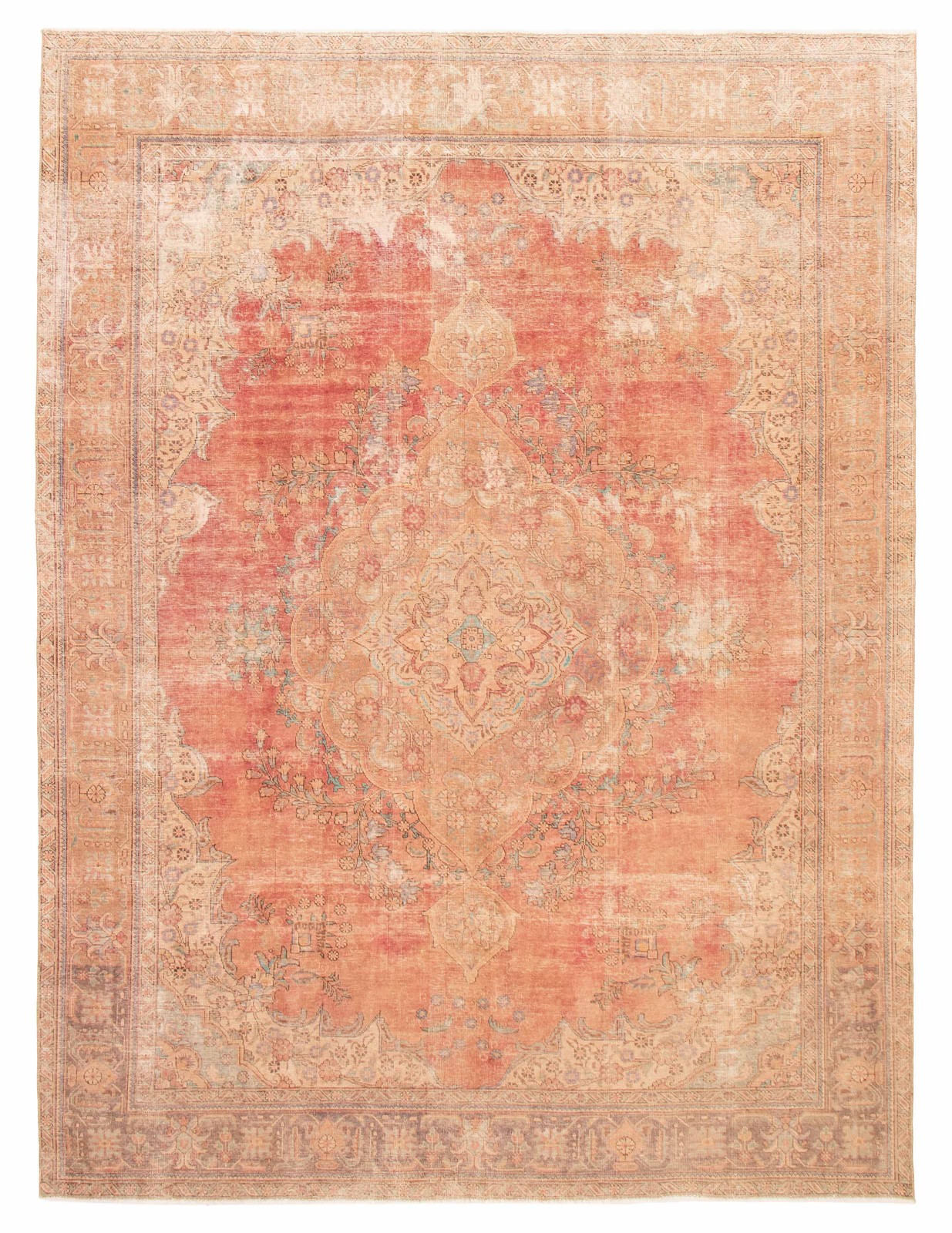 Vintage Traditional Hand-Knotted Area Rug 9'7" x 12'6" Oriental Wool Carpet gallery