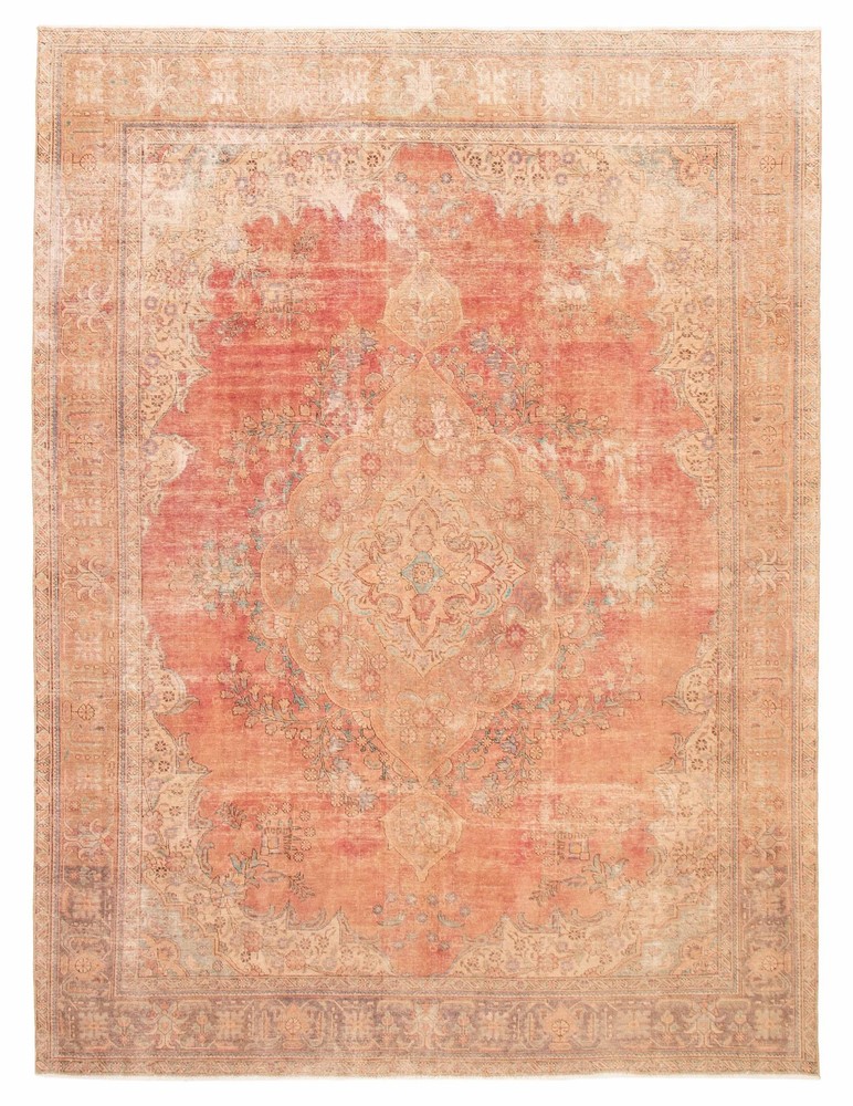 Vintage Traditional Hand-Knotted Area Rug 9'7" x 12'6" Oriental Wool Carpet