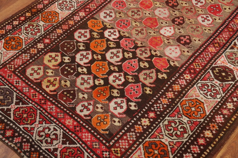 Pre-1900 Antique Vegetable Dye Kazak Russian 10' Runner Rug 4x10 Handmade Wool gallery