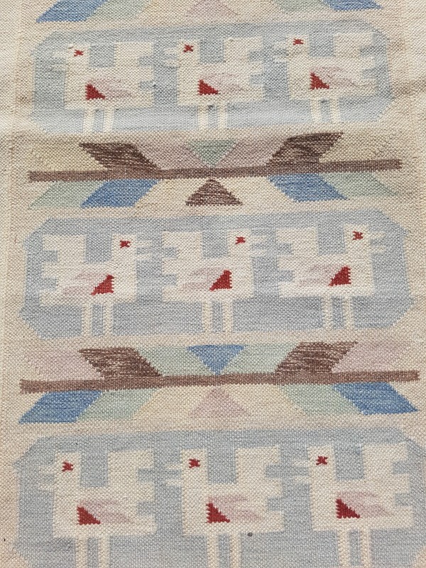 Vintage Traditional Handmade Beautiful Scandinavian Floor Rug Carpet 285x79 cm gallery