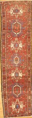 Antique Hand-knotted Per Karajeh Runner Rug – 2’8″x9’11”