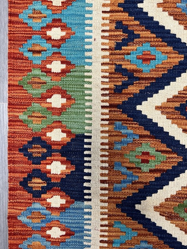 Vintage Kilim Traditional Hand Made Oriental Wool Kilim 5ftx3.2ft 147cmx99cm gallery