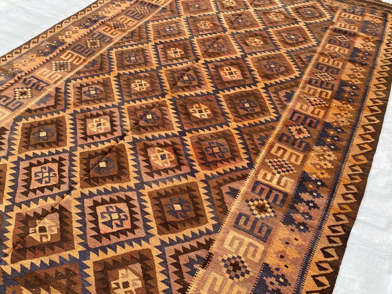 8x12 ft Faded Handwoven Afghan Ghalmori Turkmen Traditional Wool Tribal Area Rug gallery