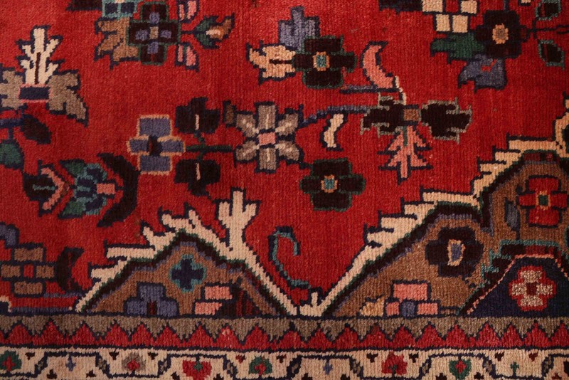 3'5" x 9'6" Vintage Hand-knotted Runner Rug Traditional Oriental Wool Carpet gallery