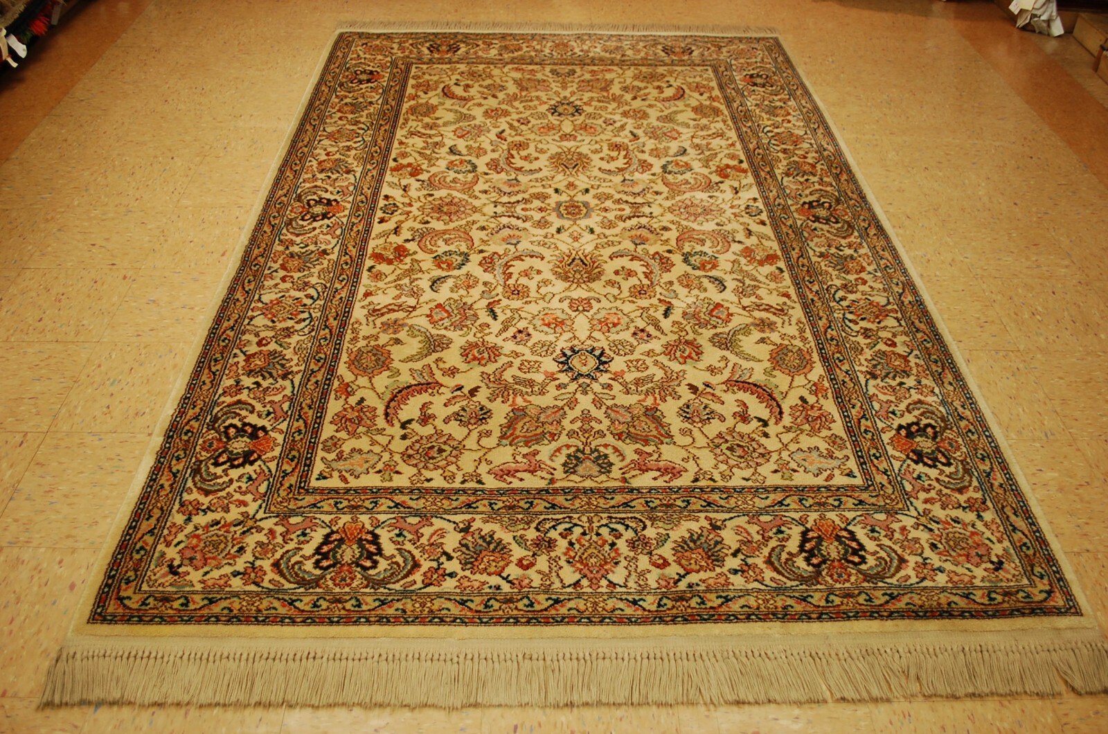 MINT AUTHENTIC AMERICAN KARASTAN ANTIQUE TABREZ PATTERN #738 CARPET 5'9" x 9' gallery