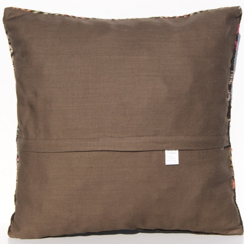 1. Vintage Handwoven Kilim Pillow Ethnic Pattern Decorative Cushion 20"x20" gallery