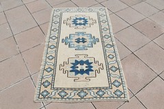 Oushak Rug 3’1” x 5’6” ft Vintage Kilim Anatolian Muted Dye Bohemian Wool Rug