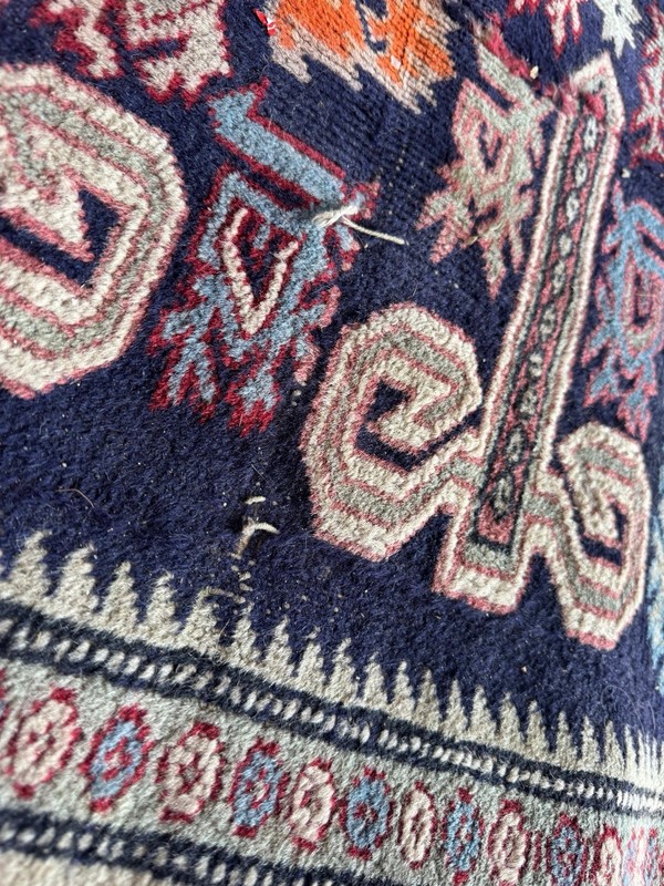 ANTIQUE CAUCASIAN KAZAK TRIBAL WOOL RUG HANDWOVEN RUNNER gallery