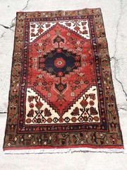 3x5ft. Handmade Vintage Sarab Wool Rug