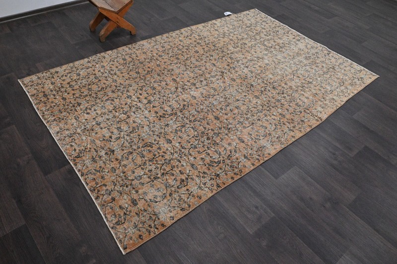 Oushak Turkish Vintage Rug 5x7 Kilim Rug Anatolian Handmade Boho Decor ORANGE gallery