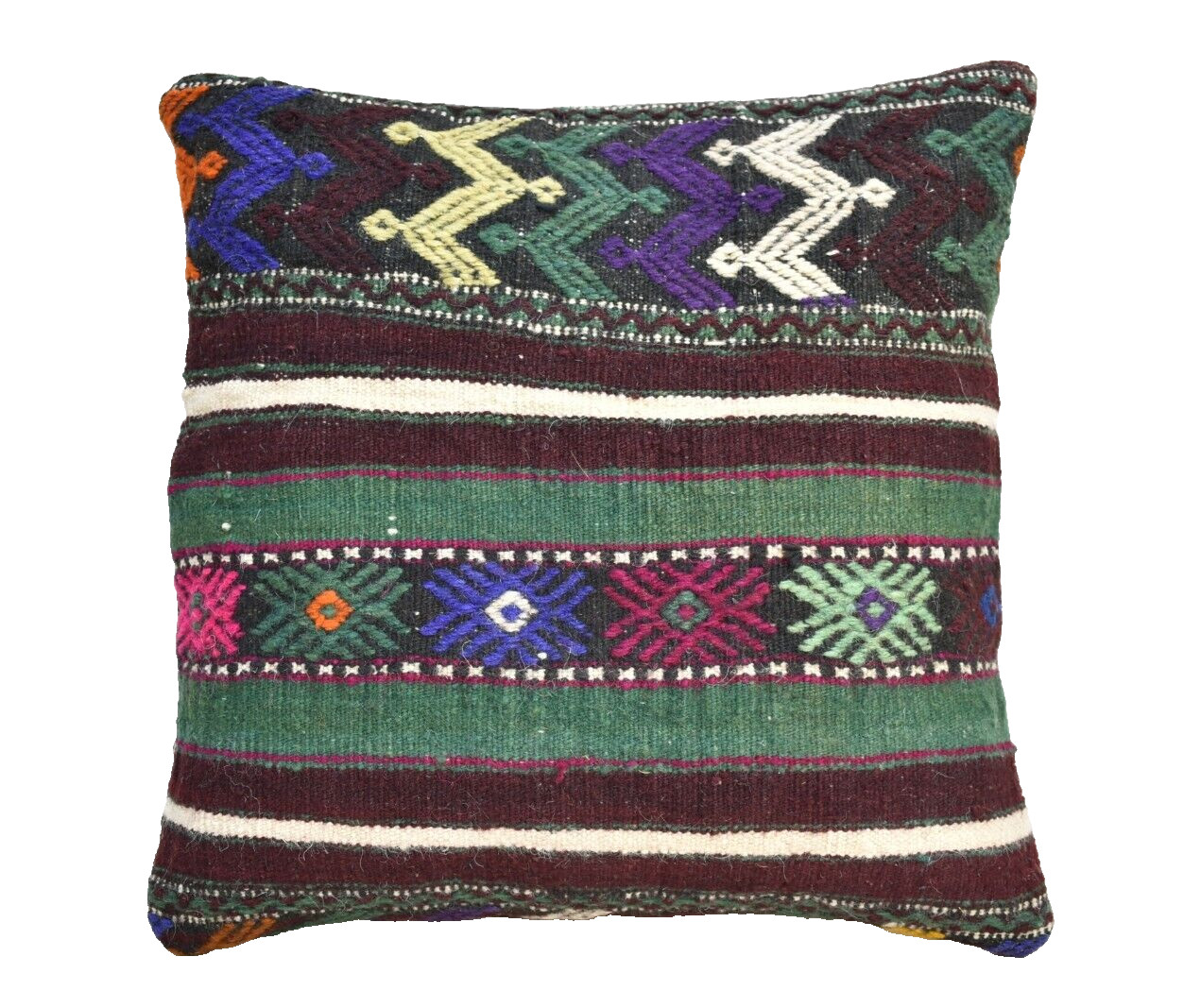 16''x16'' Decorative Handmade Turkish Kilim Pillow Cover Sofa Rug Cushion Cover gallery