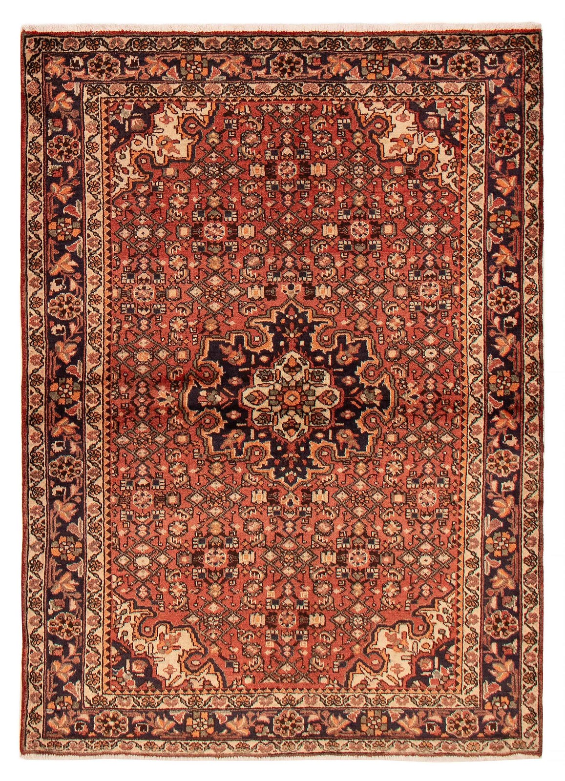 Vintage Traditional Hand-Knotted Area Rug 4'10" x 6'9" Oriental Wool Carpet gallery