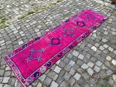 Wool rug, Bohemian rugs, Runner rug, Handmade rug, Turkish rug | 2,4 x 8,9 ft