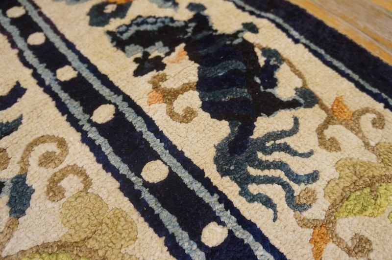 3X7 Antique Chinese Silk Area Rug 1935 gallery