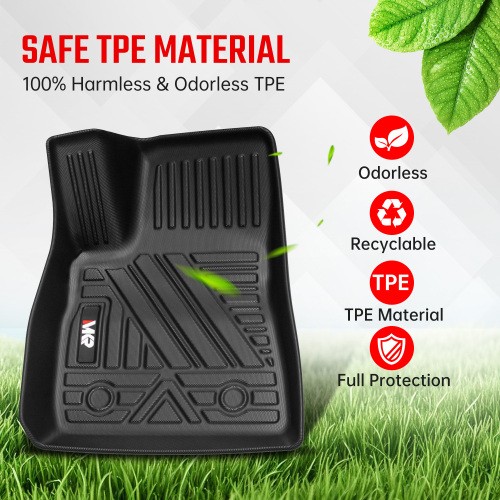 Odorless TPE Floor Mat For Tesla Model 3 2023-2025 6 PCS Waterproof Duty-Proof F gallery