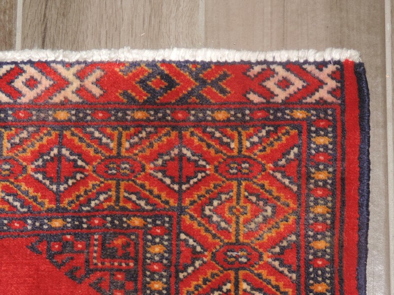 2x3ft. Handmade Turkoman Bokharra Wool Rug gallery