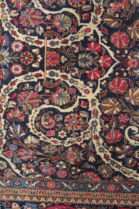 11X14 Rare Antique Traditional Rug Geometric Overall Blue 318cm x 412cm C.1880 gallery