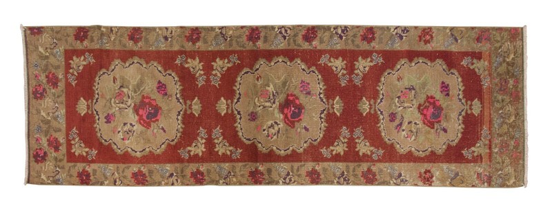 Runner Rug,Turkish Runner,Vintage Runner,Oushak Rug,Floor Rug,3'6 X 11'4 feet gallery