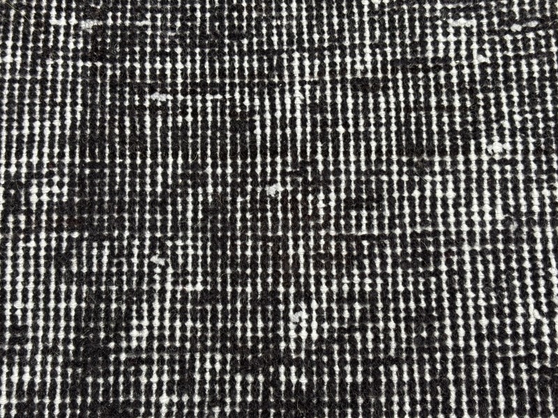 4x7 Solid Black Vintage Turkish Area Rug, Hand-Knotted Wool on Cotton Rug gallery
