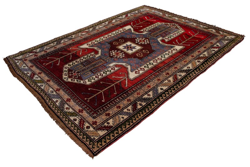 PRISTINE Unused 6'2"x8'4" Turkish Area Rug | 1960s Hand-Knotted Wool Caucasian gallery