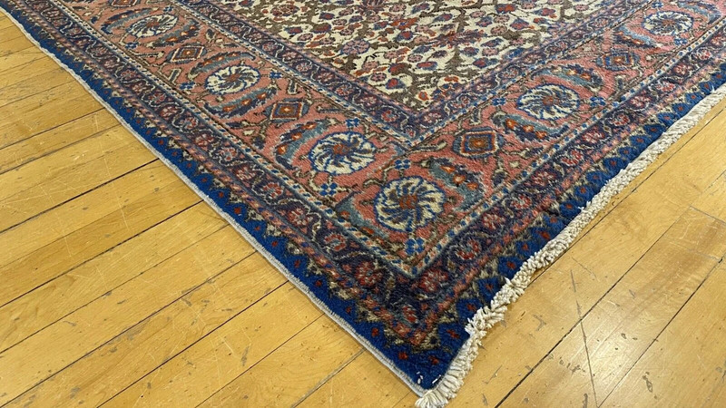 Pre-1900's Antique Wool Pile Natural Dye Bohemian Hereke Area Rug 7x10ft gallery