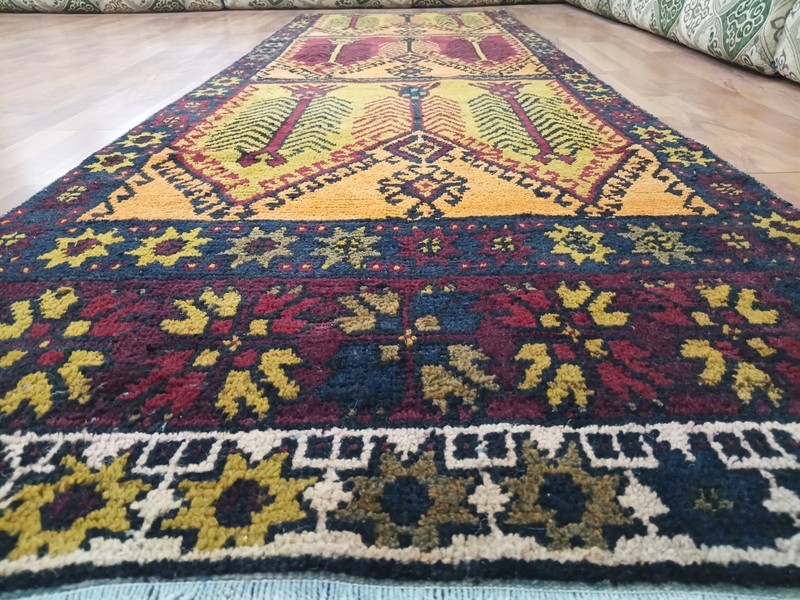 Antique Shaggy Runner Rug Entry Wool Rug Vintage Decor Rug Bohemian Tribals Rug gallery