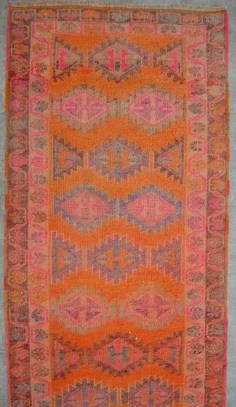 34″ x 144″ Brilliant Kurdish Herki Full Tribal Runner Rug Kitchen Rug 2′10″ x12′ gallery