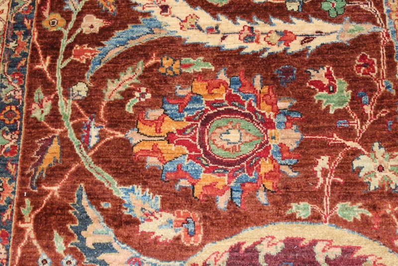 Top Quality 9'x12 Handmade Oriental rug,Light Brown colorful vegetable dye rug gallery