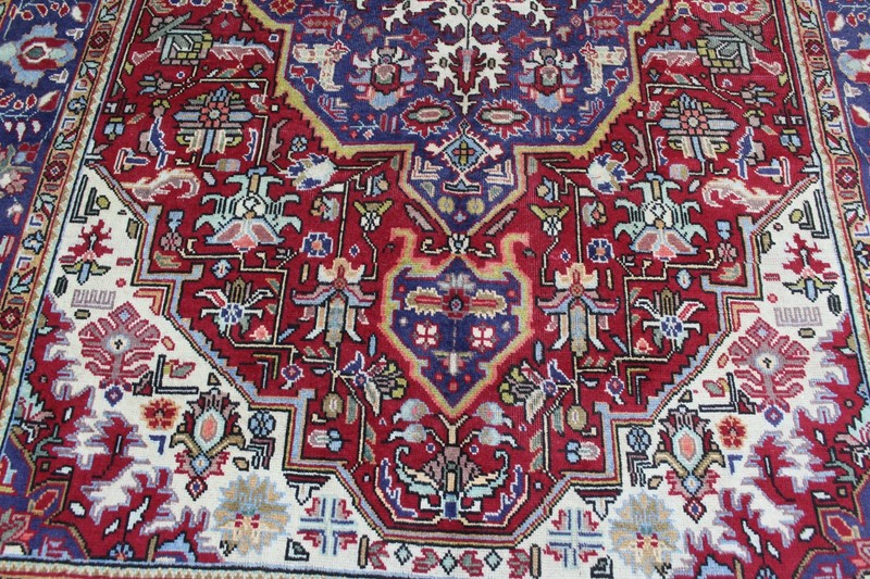 Large Handmade Oriental Rug 295x194 cm Red Medallion Design Carpet gallery