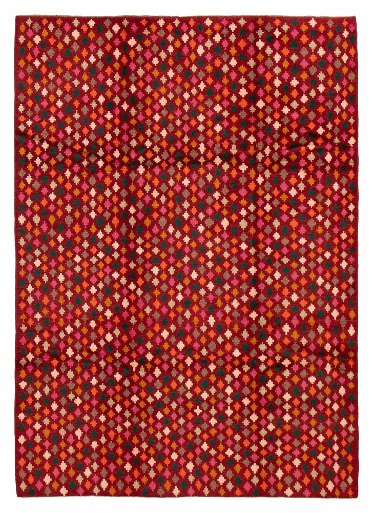Vintage Hand-Knotted Area Rug 6'10" x 9'9" Traditional Oriental Wool Carpet