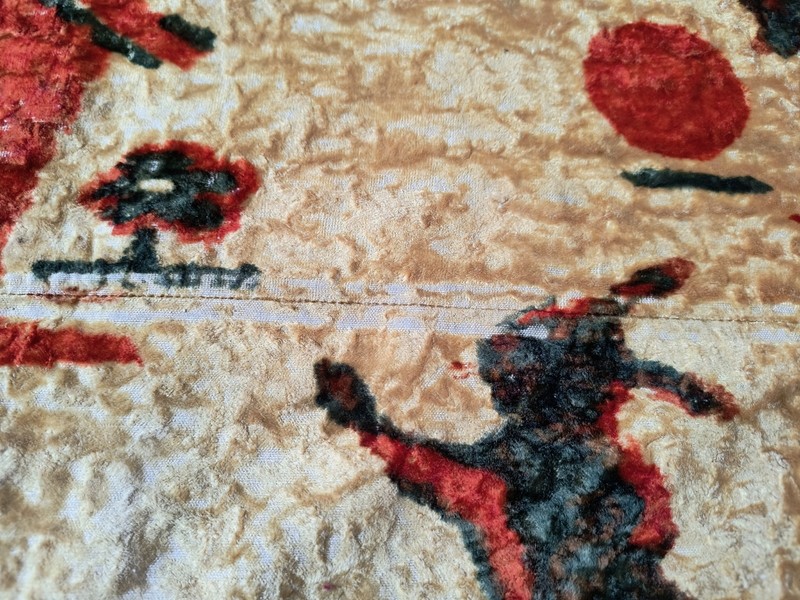1930's Plush Velvet Carpet Fairy Tale Kolobok Gobelin Tapestry Velvet Rug gallery