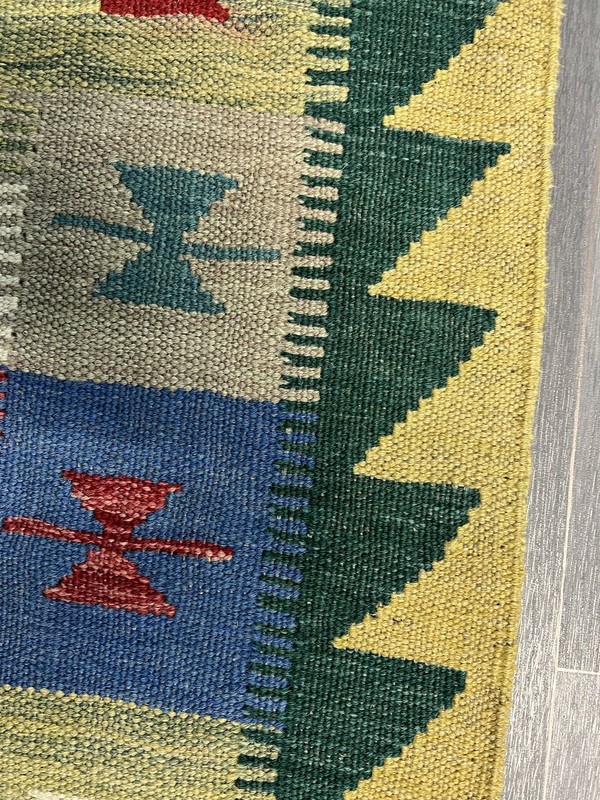 Handmade Kilim Runner wool natural colours Afghan Traditional 10x2ft8in 400x80cm gallery