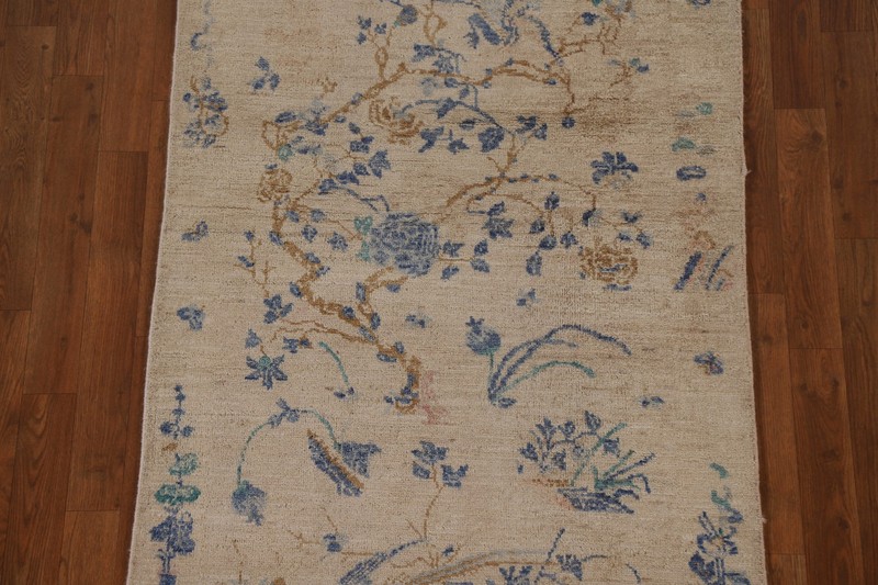 100% Vegetable Dye Oushak Turkish 12 ft Runner Rug Wool Hand-knotted Carpet 3x12 gallery
